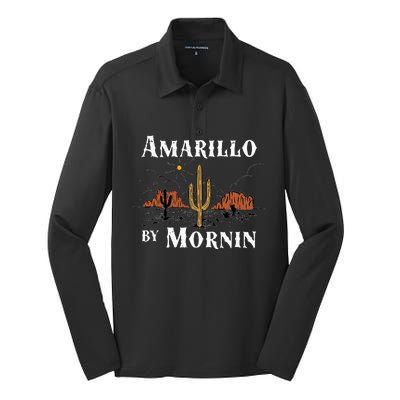 Amarillo By Morning Country Music Western Silk Touch Performance Long Sleeve Polo