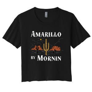 Amarillo By Morning Country Music Western Women's Crop Top Tee