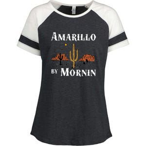 Amarillo By Morning Country Music Western Enza Ladies Jersey Colorblock Tee