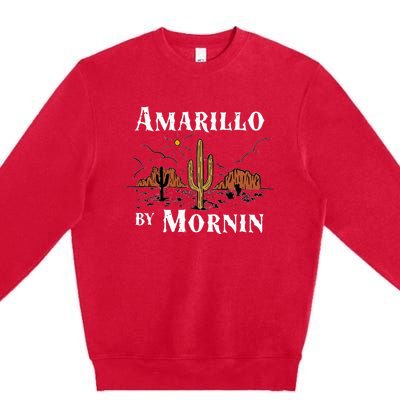 Amarillo By Morning Country Music Western Premium Crewneck Sweatshirt