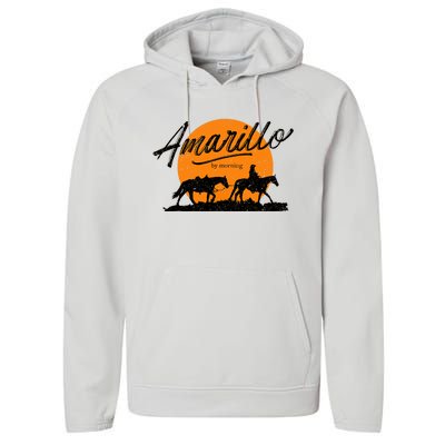 Amarillo By Morning, Country Music, Western Performance Fleece Hoodie