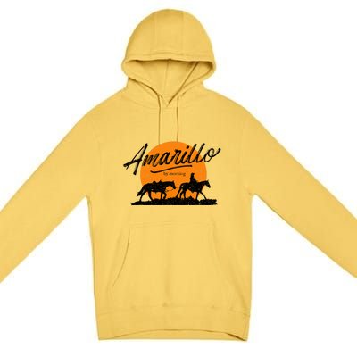 Amarillo By Morning, Country Music, Western Premium Pullover Hoodie