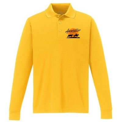 Amarillo By Morning, Country Music, Western Performance Long Sleeve Polo