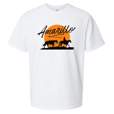 Amarillo By Morning, Country Music, Western Sueded Cloud Jersey T-Shirt