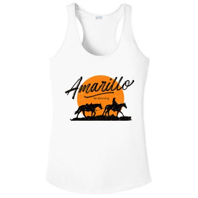 Amarillo By Morning, Country Music, Western Ladies PosiCharge Competitor Racerback Tank