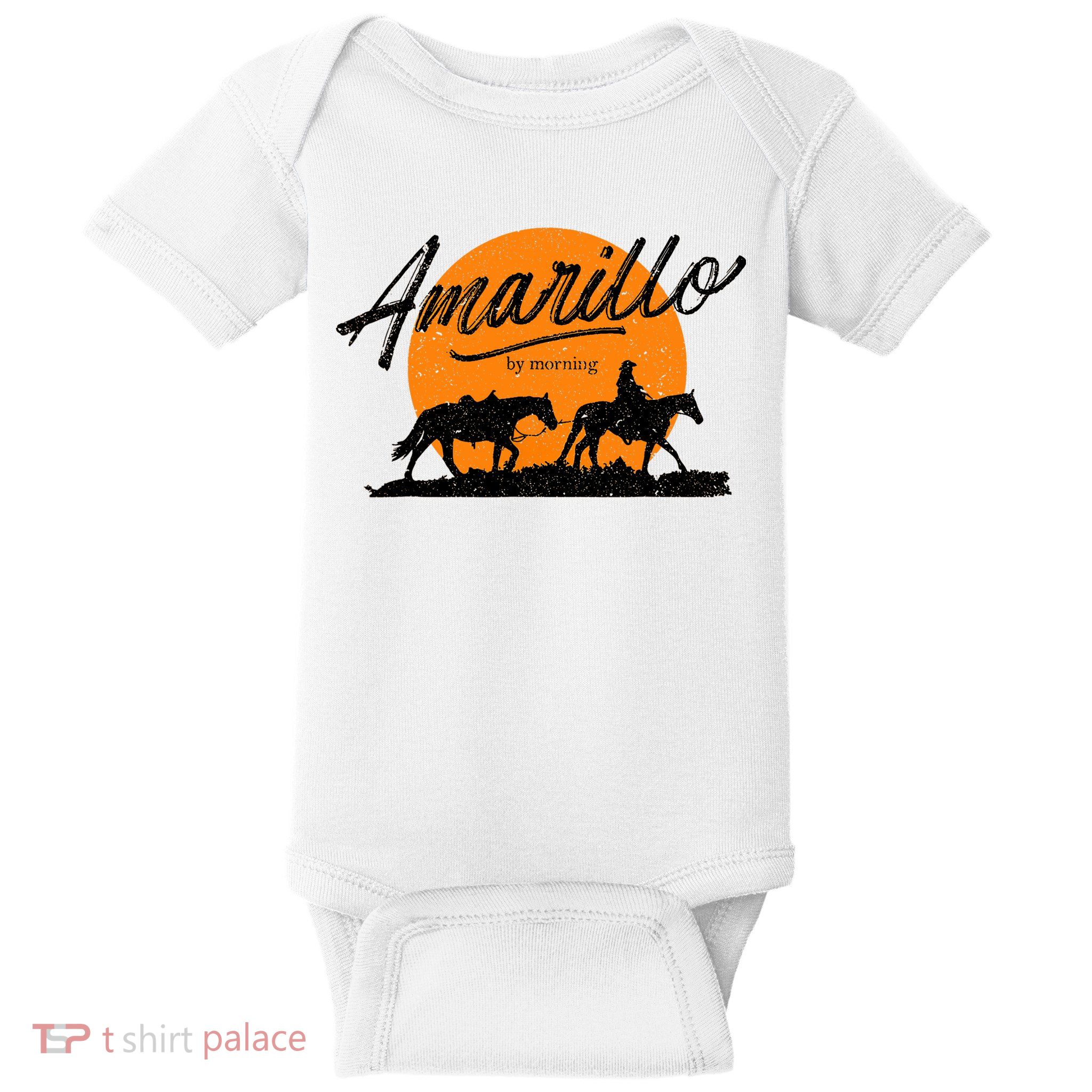 Amarillo By Morning, Country Music, Western Baby Bodysuit