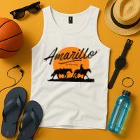 Amarillo By Morning, Country Music, Western Tank Top