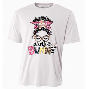 Auntie Bunny Messy Bun Auntie Bunny Auntie Easter Auntie Life Cooling Performance Crew T-Shirt