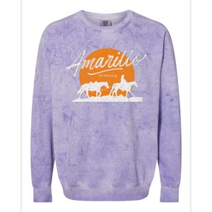 Amarillo By Morning Country Music Western Colorblast Crewneck Sweatshirt