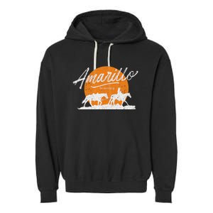 Amarillo By Morning Country Music Western Garment-Dyed Fleece Hoodie