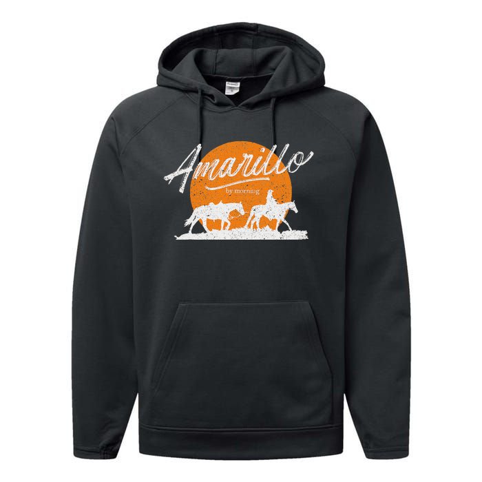 Amarillo By Morning Country Music Western Performance Fleece Hoodie