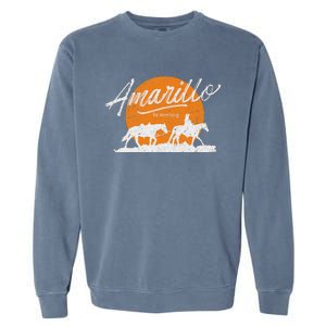 Amarillo By Morning Country Music Western Garment-Dyed Sweatshirt