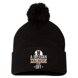 A Belgian Malinois Is My Bff Belgian Malinois Dog Pom Pom 12in Knit Beanie