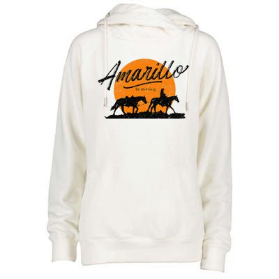 Amarillo By Morning Country Music Western Womens Funnel Neck Pullover Hood