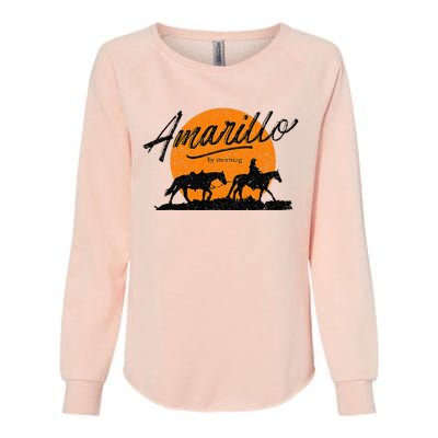 Amarillo By Morning Country Music Western Womens California Wash Sweatshirt