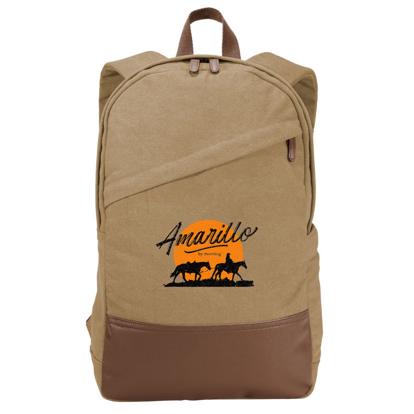 Amarillo By Morning Country Music Western Cotton Canvas Backpack