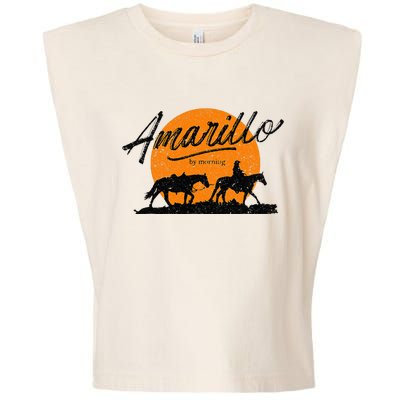 Amarillo By Morning Country Music Western Garment-Dyed Women's Muscle Tee