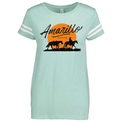 Amarillo By Morning Country Music Western Enza Ladies Jersey Football T-Shirt