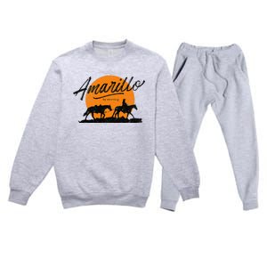 Amarillo By Morning Country Music Western Premium Crewneck Sweatsuit Set