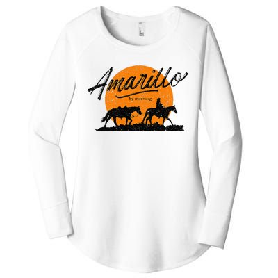 Amarillo By Morning Country Music Western Women's Perfect Tri Tunic Long Sleeve Shirt