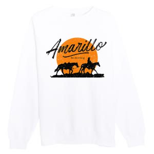 Amarillo By Morning Country Music Western Premium Crewneck Sweatshirt