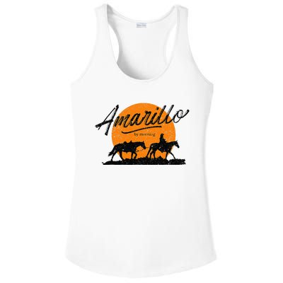 Amarillo By Morning Country Music Western Ladies PosiCharge Competitor Racerback Tank