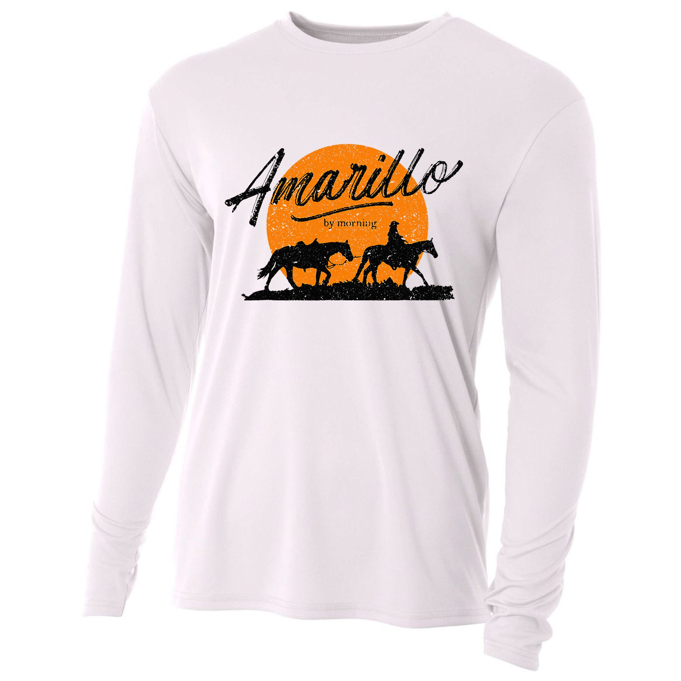 Amarillo By Morning Country Music Western Cooling Performance Long Sleeve Crew