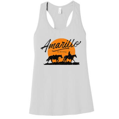 Amarillo By Morning Country Music Western Women's Racerback Tank