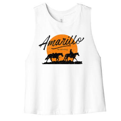 Amarillo By Morning Country Music Western Women's Racerback Cropped Tank