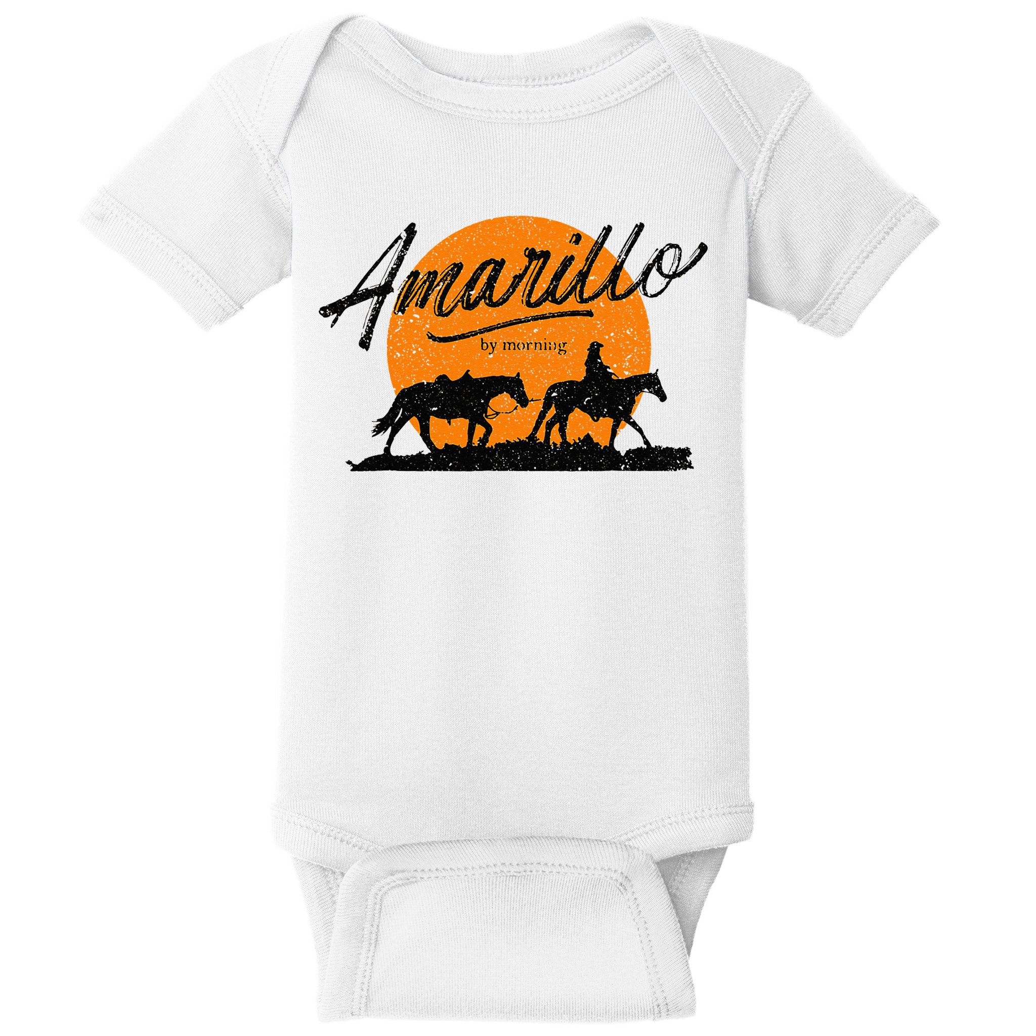Amarillo By Morning Country Music Western Baby Bodysuit