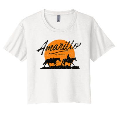 Amarillo By Morning Country Music Western Women's Crop Top Tee