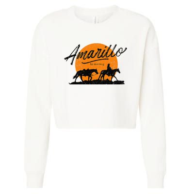 Amarillo By Morning Country Music Western Cropped Pullover Crew