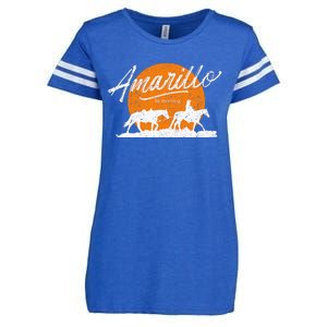 Amarillo By Morning Country Music Western Enza Ladies Jersey Football T-Shirt