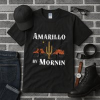 Amarillo By Morning Country Music Western Tall T-Shirt