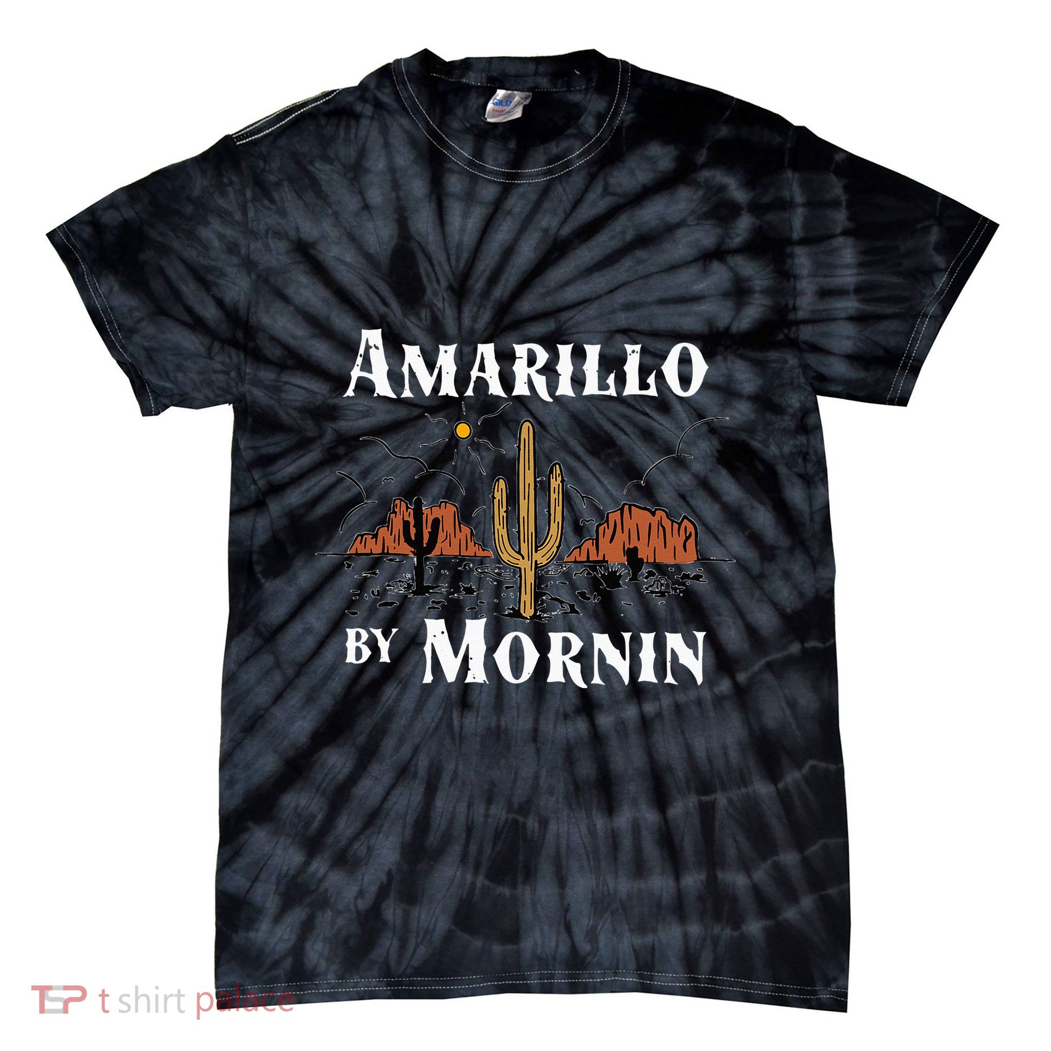 Amarillo By Morning Country Music Western Tie-Dye T-Shirt
