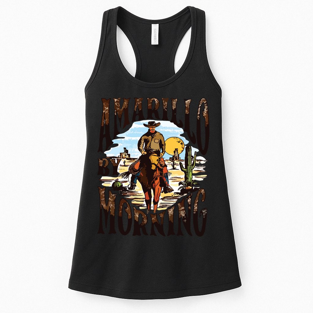 Amarillo By Morning Country Music Womens Tank Top