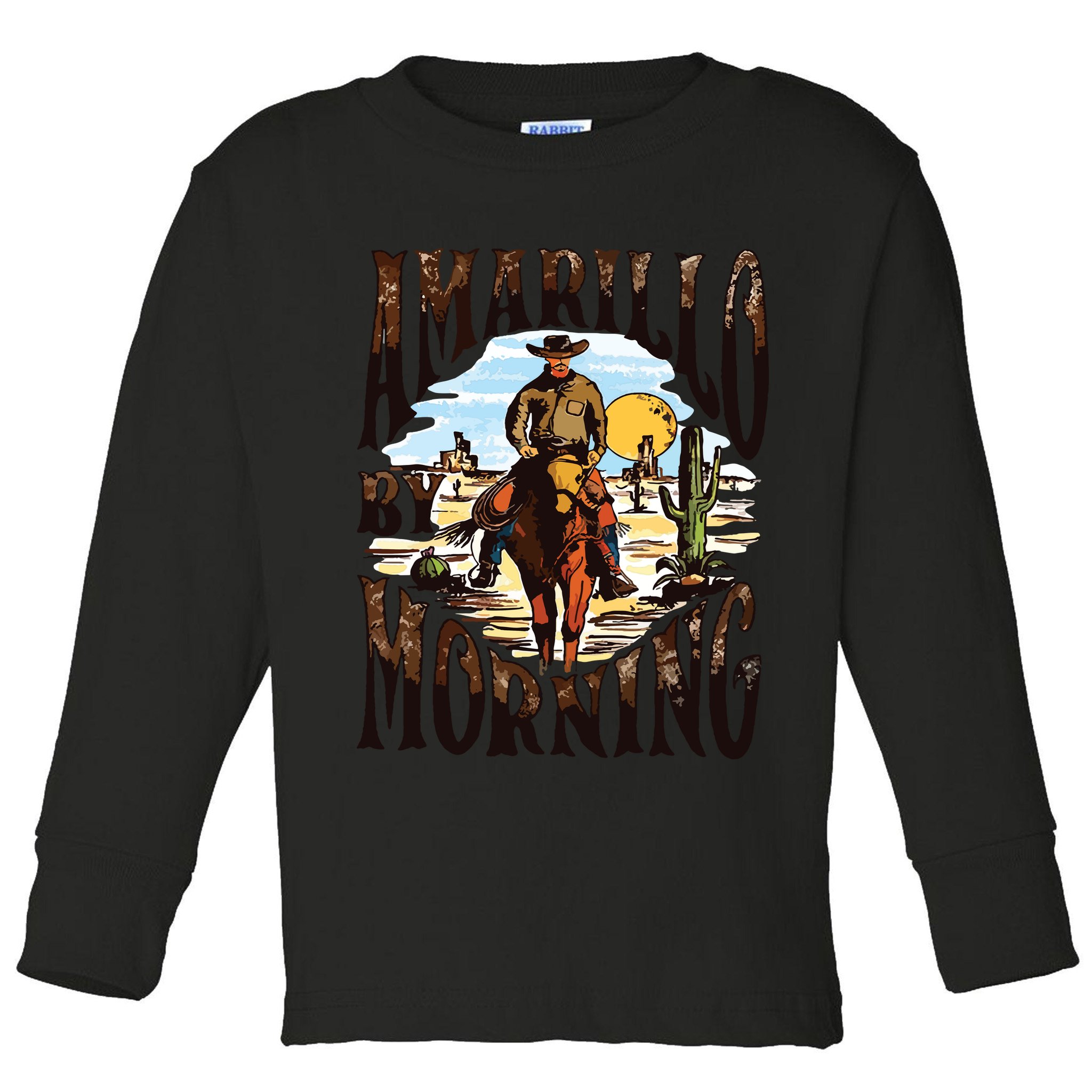 Amarillo By Morning Country Music Toddler Long Sleeve Shirt