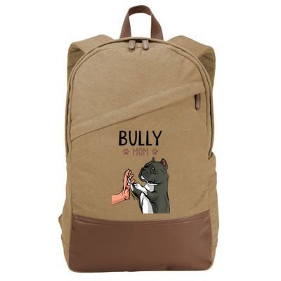 American Bully Mom Cute Dog Mama Funny Women TShirt Cotton Canvas Backpack
