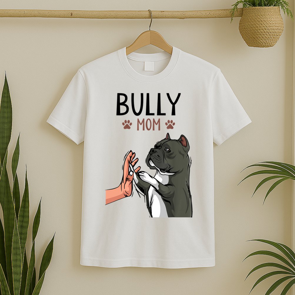 American Bully Mom Cute Dog Mama Funny Women TShirt T-Shirt