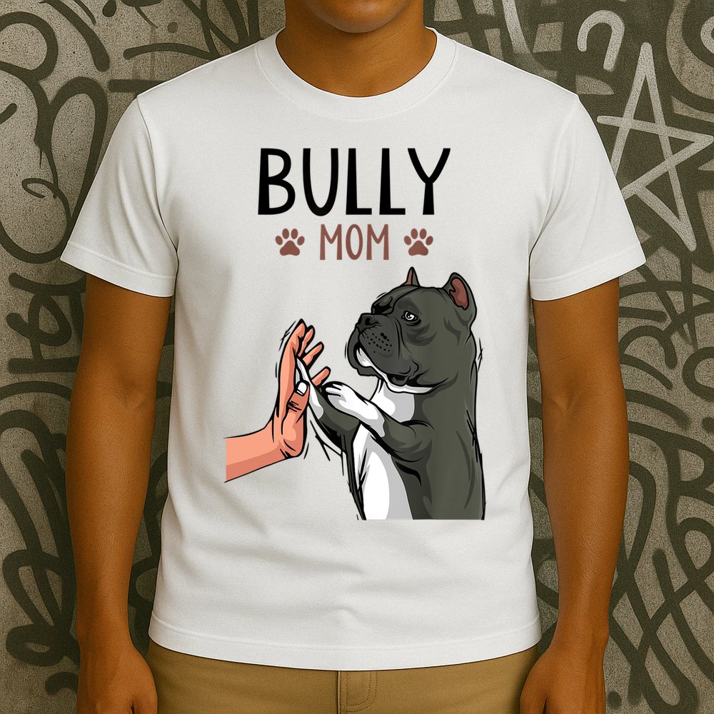 American Bully Mom Cute Dog Mama Funny Women TShirt T-Shirt