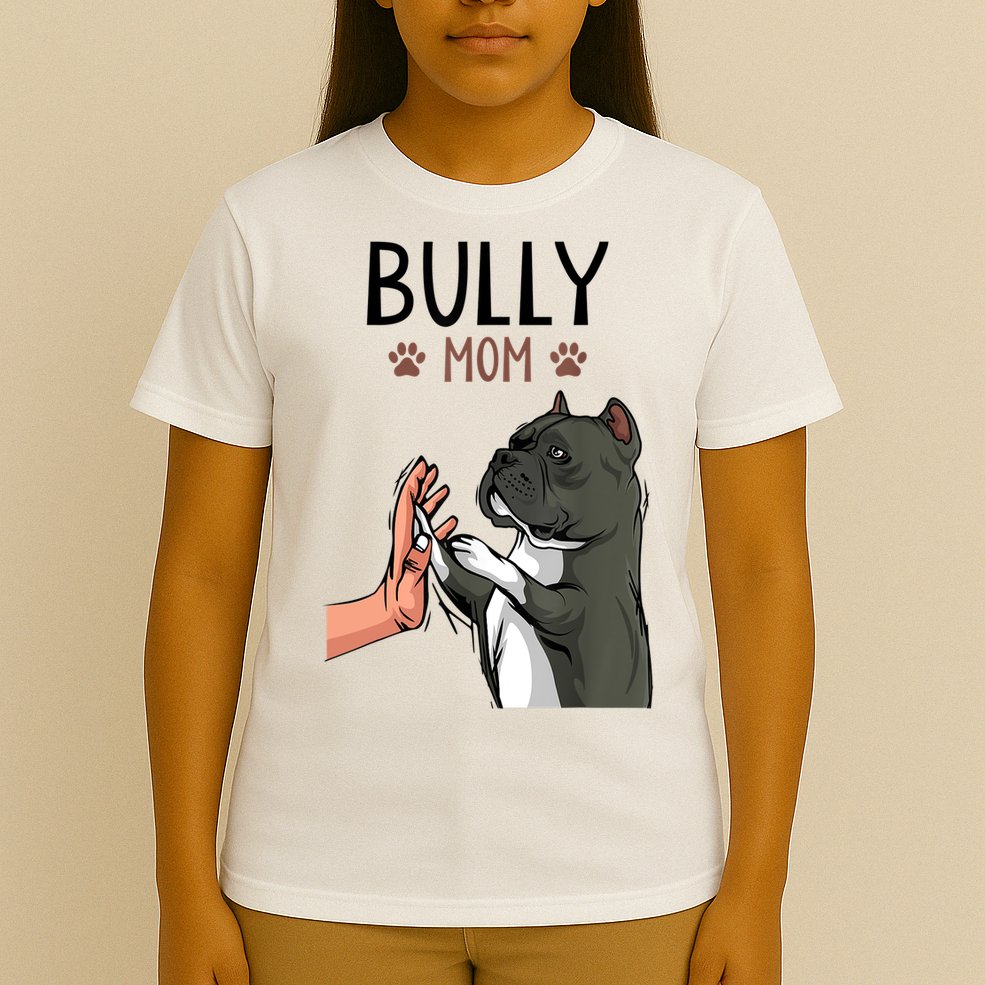 American Bully Mom Cute Dog Mama Funny Women TShirt T-Shirt