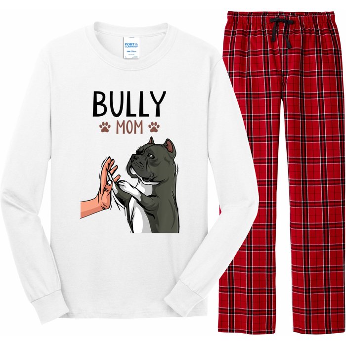 American Bully Mom Cute Dog Mama Funny Women TShirt Long Sleeve Pajama Set