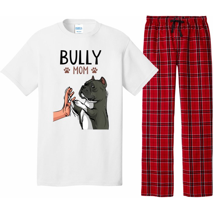 American Bully Mom Cute Dog Mama Funny Women TShirt Pajama Set