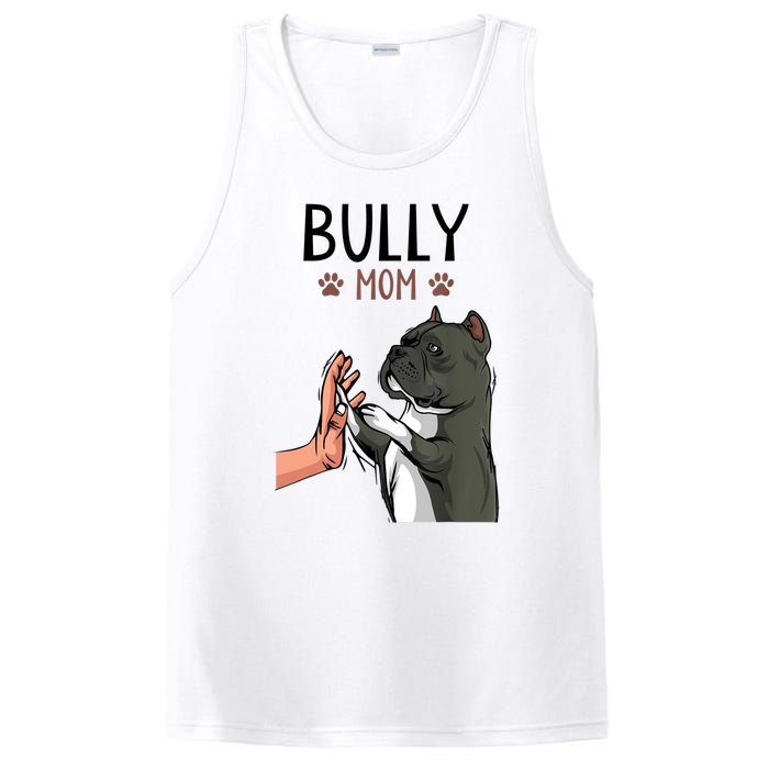 American Bully Mom Cute Dog Mama Funny Women TShirt PosiCharge Competitor Tank