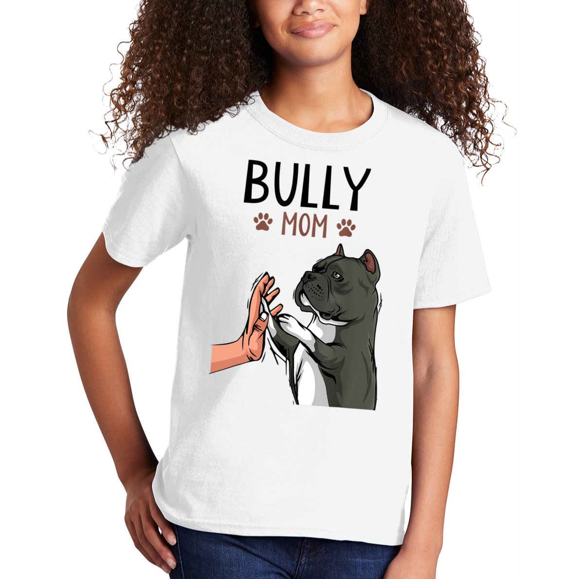 American Bully Mom Cute Dog Mama Funny Women TShirt Kids T-Shirt
