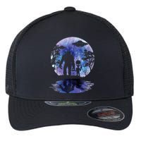 Alien Bigfoot Moon Sasquatch Ufo Extraterrestrial Flexfit Unipanel Trucker Cap