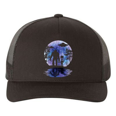 Alien Bigfoot Moon Sasquatch Ufo Extraterrestrial Yupoong Adult 5-Panel Trucker Hat