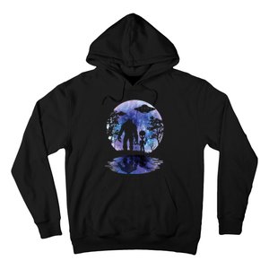 Alien Bigfoot Moon Sasquatch Ufo Extraterrestrial Hoodie