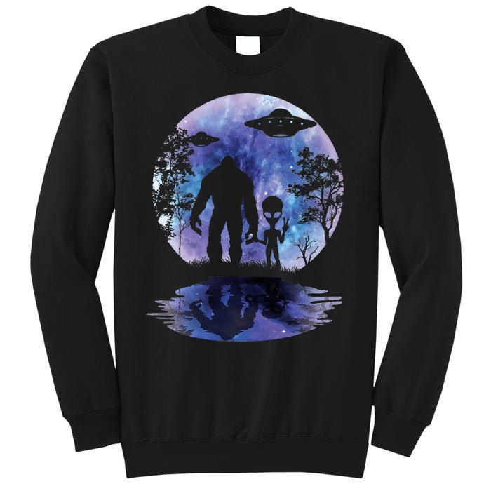 Alien Bigfoot Moon Sasquatch Ufo Extraterrestrial Sweatshirt