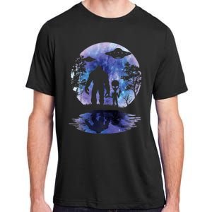 Alien Bigfoot Moon Sasquatch Ufo Extraterrestrial Adult ChromaSoft Performance T-Shirt